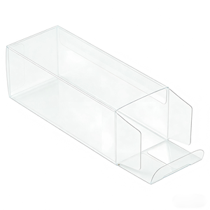 Boîte d'emballage rectangulaire en PVC transparent recyclable sur mesure, impression dorée, qualité alimentaire, pour cadeaux, artisanat, gâteaux, <span class=keywords><strong>poudre</strong></span> <span class=keywords><strong>libre</strong></span> - Product Image 1