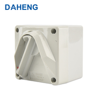 Interrupteur isolateur miniature monophasé Daheng DHF-35 35A, 1 pôle, étanche, rotatif, norme IP66, matériau PC, 250V, résidentiel