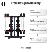 Ensemble d'haltères pour exercices en groupe avec plaques de poids, barres doubles, support de rangement vertical, organisation professionnelle, durable pour salle de sport intérieure