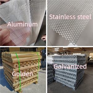 המחיר הטוב ביותר באיכות גבוהה מיקרו חור קטן אלומיניום זהב מגולוון מורחב רשת מתכת חוט פלדה מוצר - Product Image 4