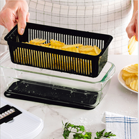Fullstar Hachoir et mandoline Spiralizer Pro Slicer Ustensiles de cuisine Récipient en verre multifonction