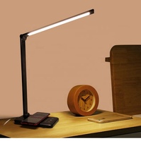 Lampu Meja LED Isi Ulang USB, Lampu Meja LED Nirkabel Pengisian Daya Otomatis Timer 5 Kecerahan Dapat Disesuaikan untuk Pelajar