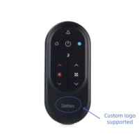 Télécommande universelle intelligente personnalisable noire mini 11 boutons avec RF433/Ble/Infrarouge pour TV