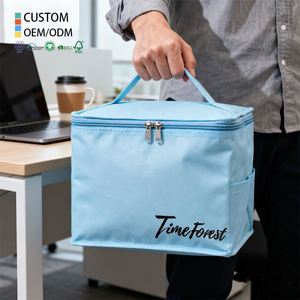 Custom Insulated Cooler Bag Non Woven Aluminum Foil Reusable for Home Kitchen Food Storage Office Lunch Carry - Product Image 1