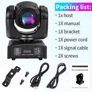 Focos de Escenario de Cabeza Móvil MINGJIE LED de 60W con Control DMX512 - 8 Gobos y 8 Colores, Activado por Sonido, Luz Compacta para DJ para Bodas - Product Image 4