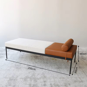 <span class=keywords><strong>Banc</strong></span> en cuir et tissu au design unique, cadre en métal, chaise <span class=keywords><strong>d</strong></span>écontractée, <span class=keywords><strong>canapé</strong></span>, salon, grossiste - Product Image 5