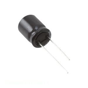 ตัวเก็บประจุแบบรูทะลุ 680 ยูเอฟ อลูมิเนียม 680UF 20% 25V แบบขาเรเดียล 25PK680MEFC10X12.5 - Product Image 1