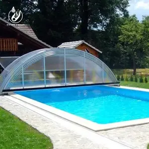 Manufacturer Supply Retractable Aluminium Swimming Pool Cover Customized Swimming Pool Enclosure