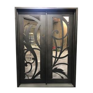 American Standard Elegant Design Wrought <b>Iron</b> Double Main Door Thermal Break - Product Image 4