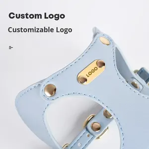 ハーネスセット 犬用うんち袋 高品質デザイナー犬用ハーネスと首輪リード 卸売 手作り革製ペット犬用防水 カスタムロゴ - Product Image 3