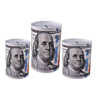 Tirelire personnalisée en forme de boîte métallique avec fente pour billets et pièces, pour économiser l'argent, avec couvercle amovible