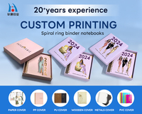 Vente en gros de planificateurs d'affaires vierges à spirale de luxe 2025 2026 A5 B5 Impression sur aluminium avec sublimation de tissu