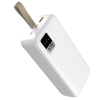 QC 3.0 PD3.0 adaptatif 65W chargeur sans fil Type C PD batterie externe rapide avec affichage LED ordinateur portable USB Interface d'entrée cc