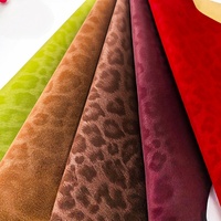 Cuir synthétique PU de haute qualité, effet velours nacré, motif léopard, 0,8 mm, pour bagages, sacs à main, ameublement et artisanat