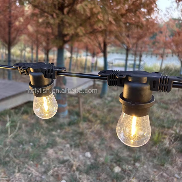 10m 15m Lighting Strings Christmas Decoration 220V 1W S14 Led Bulb String Light