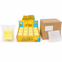 Jouets sensoriels anti-stress en mousse PU en forme de bloc de fromage, à remontée lente, super doux, à texture croquante, à rebond lent, pour ASMR