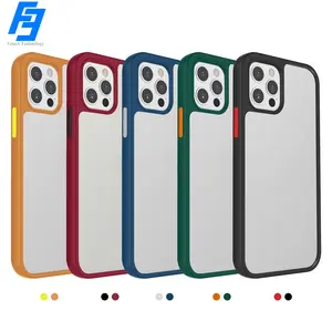 Shockproof TPU PC Duo Material Phone Case with Color Frame and Contrast Color Buttons