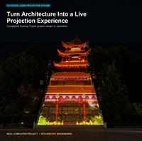 Projecteur laser 22000 lumens, système de cartographie immersive pour les murs et les sols d'expositions numériques de musées