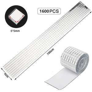 Tira de Cristal para Bola de Discoteca DIY de 100cmx4cm, 1600 Piezas de Cristal Cuadrado de 5x5mm, Adhesivo Fuerte de Doble Cara, Decoración Artesanal, Venta al por Mayor - Product Image 3