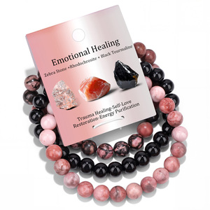 Set <span class=keywords><strong>di</strong></span> Bracciali con Cristalli Curativi per Alleviare l'Ansia, Ametista, Ossidiana, <span class=keywords><strong>Occhio</strong></span> <span class=keywords><strong>di</strong></span> <span class=keywords><strong>Tigre</strong></span>, Gioielli <span class=keywords><strong>di</strong></span> Tripla Protezione per Donne e Uomini - Product Image 1