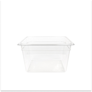 GN Container 1/2 200MM Clear Without Lid <b>Plastic</b> Storage Box For Catering And Supermarket Use - Product Image 1