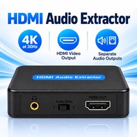 Extracteur audio HDMI Hardrock OZV8C 4K 30Hz avec sortie optique TOSLINK et sortie stéréo 3,5 mm
