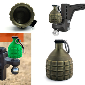 Grenade Model <b>Trailer</b> Coupling <b>Cover</b> Cap 9.5cm PLA Material <b>For</b> Car <b>Trailer</b> Use - Product Image 2