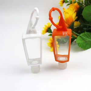 어린이 30ml 소형 손 소독제 로고 클립 키 링 실리콘 홀더가있는 키 체인 병 - Product Image 3