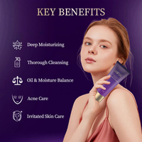 Natural Deluxe Meilleur nettoyant visage anti-âge pour la peau des rougeurs pour les peaux grasses sujettes à l'acné 100% Nettoyant visage naturel