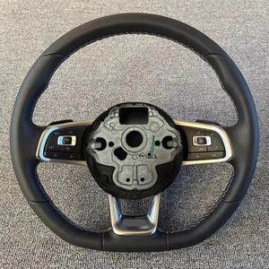 Volante de cuero negro personalizado de alta calidad para Volkswagen MK7 MK6 Golf 7 Polo CC Jetta Tiguan GTI <span class=keywords><strong>R</strong></span> <span class=keywords><strong>Line</strong></span> - Product Image 1