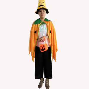 Costume de citrouille pour fête d'Halloween et de Noël pour adultes, cape gothique victorienne avec chapeau et sac, idée cadeau - Product Image 2