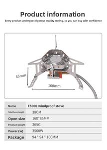 Estufa de Gas Portátil Plegable de Acero Inoxidable, Segura, Resistente al Viento y de Bajo Consumo para Exteriores - Product Image 4