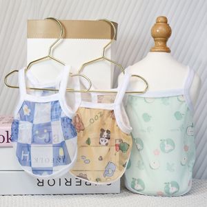 Chaleco de malla transpirable con estampado de animales para gatos y perros, diseño fino de verano, colores blanco, azul, rosa, amarillo y verde - Product Image 2