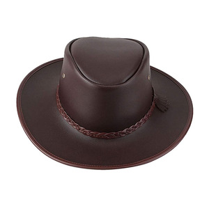 Sombrero de Vaquero Unisex Hecho de Cuero Genuino, Estilo de Moda, Logotipo Personalizado, Cómodo, Sombrero de Vaquero de Cuero Genuino de Alta Calidad - Product Image 5