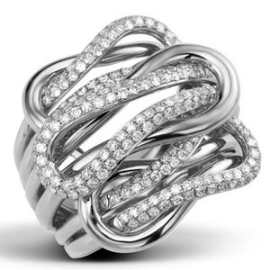 Bague de mariage de luxe A342 en or rose avec diamant, pour femme, diamant naturel taille brillant rond couleur G, bijoux - Product Image 2