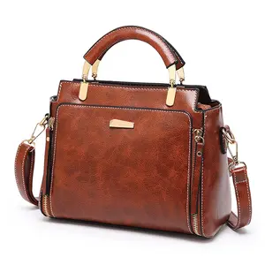 wholesale new design handbags china supplier classic vintage lady leather hand bags women pu leather handbag
