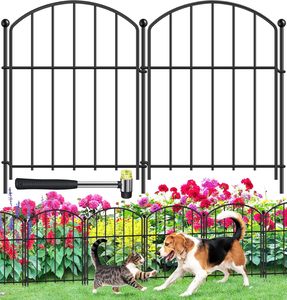 Recinzione Moderna in Ferro Verniciato a Polvere Nera, 10 Pannelli, Recinto di Sicurezza per Cani e Animali, Facile Montaggio - Product Image 3