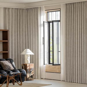 Telón de fondo de cortina gris opaco de lujo de poliéster lavable a máquina para la venta - Product Image 5