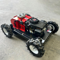 Mesin Pemotong Rumput Loncin 4-Tak Bensin/Gasoline Remote Control Segala Medan RC Beroda untuk Lereng, Mesin Pemotong Rumput Robotik