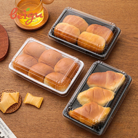 Boîte d'emballage jetable en plastique PET écologique pour la cuisson du pain, des pâtisseries, de la viande, des petits pains, des choux et des gâteaux
