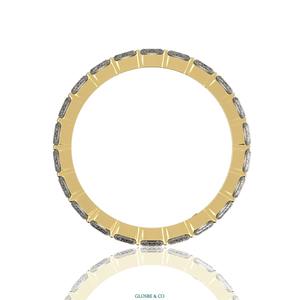 Anillo de Plata Unisex con Circonita Cúbica, Corte Esmeralda Vietnamita, Estilo Tenis, 2x4 mm - Product Image 4