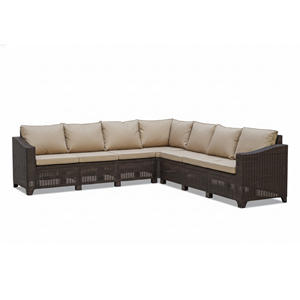 Juego de Sofás de Mimbre Sintético de Ratán Curvo para Jardín o Patio, Moderno, Duradero y de Lujo, con Cojines Extraíbles - Product Image 1
