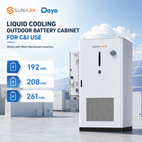 Armoire extérieure Sunark 261 kWh à refroidissement liquide au lithium-ion, ESS, protection multi-niveaux, haute efficacité pour les données hospitalières