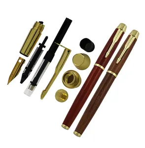 Metal Wooden Wood Worker Hot Fountain Pen Kit Ball Point Pen accessories Making Part Cartridge Roller Turning pen kitsen Kits