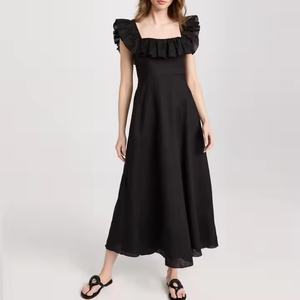 ชุดเดรสยาวผ้าฝ้ายและผ้าลินินสำหรับผู้หญิง ลดราคาสุดฮอต ดีไซน์หรูหราสำหรับใส่ไปทะเล แฟชั่นใหม่สุดเซ็กซี่ - Product Image 1