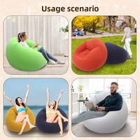 Canapé gonflable individuel Polar Everest au design moderne et épuré, pouf portable, fauteuil de camping