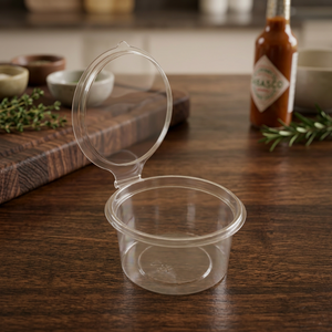 2oz Disposable Plastic <b>Sauce</b> Cups with Clear Lids Dipping <b>Sauce</b> Containers Takeaway Condiment Cups Catering Restaurant Packaging - Product Image 1
