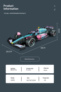 Voiture de course de Formule <span class=keywords><strong>1</strong></span> en blocs de construction en plastique ABS, puzzle DIY à assembler, jouet pour enfants à petites particules, cadeau, vente en gros transfrontalière - Product Image 6