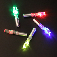 Tir à l'arc lumineux 6.2mm 7.6mm flèche encoches équipement de chasse lumière LED queue pour batterie convertible flèche rougeoyante encoche