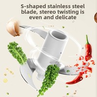 Nuevo procesador de alimentos de cocina multifuncional eléctrico inalámbrico uso doméstico picadora de carne para alimentos de bebé rebanadora picadora de ajo